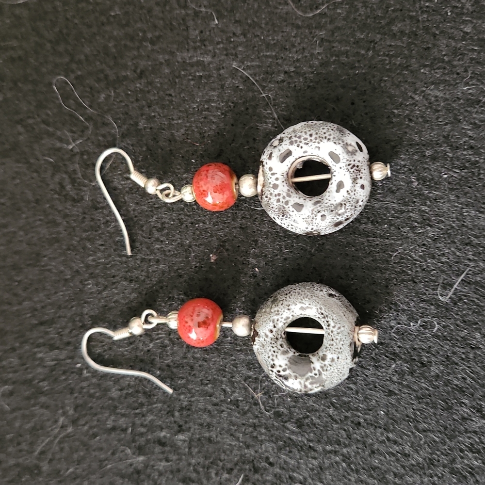 Stone earrings with French wires